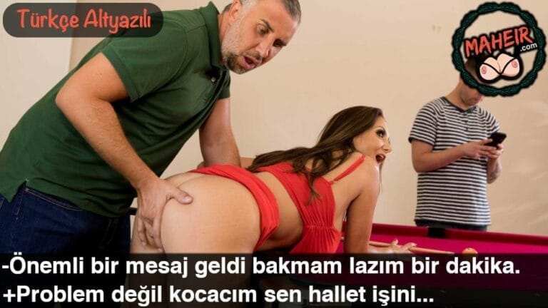 arkadasimin karisina bilardo oynamayi gosterirken dayadim.jpg
