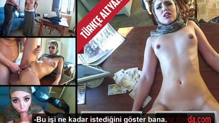 is arayan turbanli suriyeli arap kadini paraya bogarak sikti.jpg