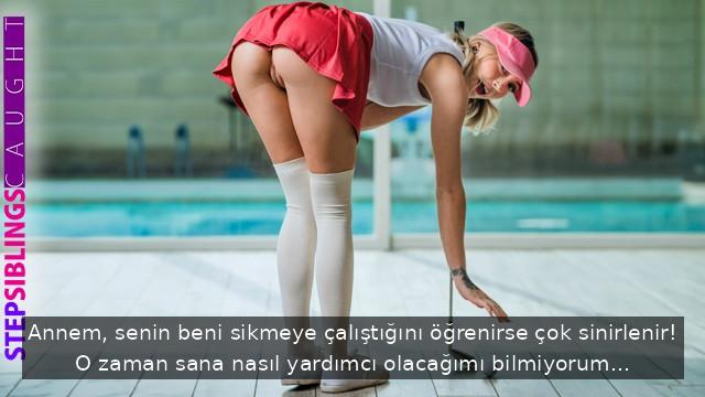 teshirci kaltak golf ogrenme bahanesiyle uvey abisiyle sikisiyor